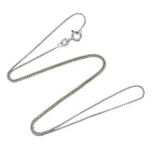 Vintage FAS Italy Sterling Silver 925 Box Chain Necklace 18"